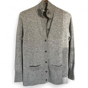 L.L. BEAN Heather Gray Cashmere Soft Lux Cardigan